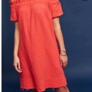 Anthropologie Maella Off The Shoulder Tunic Dress